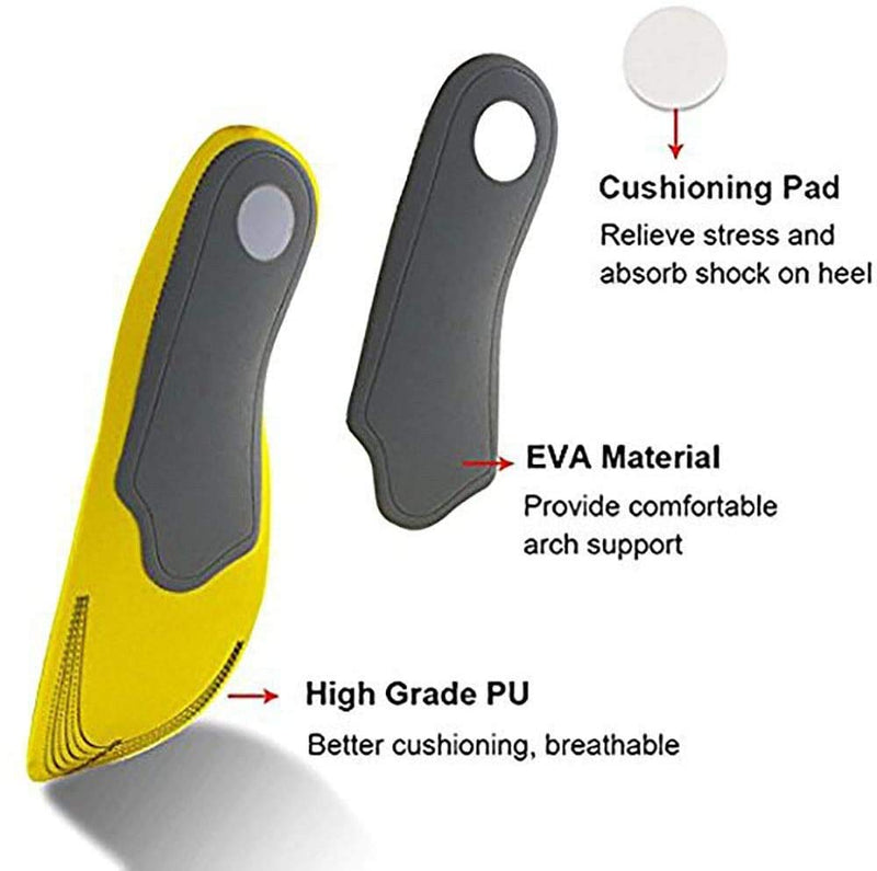 Pedimend Foot Arch Support Orthotic Insoles | Shoes Trainers Sandals Slippers Work Hiking Walking Boot Inserts Flat Feet | For Men & Women Foot Raise Cushion | Plantar Fasciitis High Arch Comfort Pad - NewNest Australia