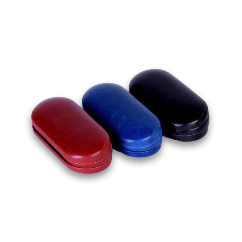 Glasses case and contact lens case 2-in-1 double-sided with mirror portable for home and travel red - NewNest Australia