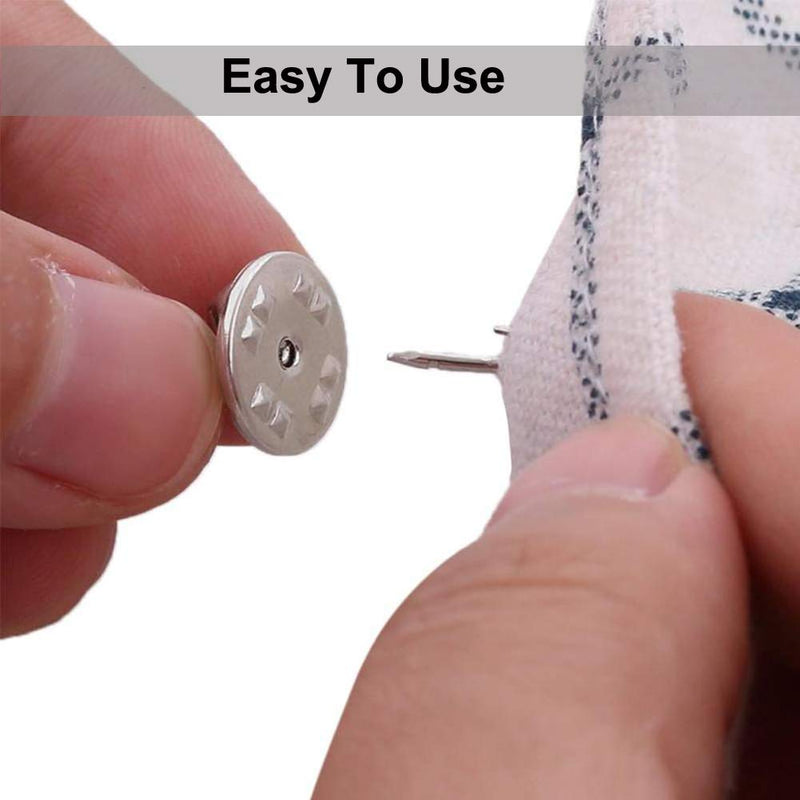 Lapel Pin Backs, 50PCS Pin Backs for Brooch Tie Hat Badge Insignia, Brass Pin Backings, Nickel Color - NewNest Australia