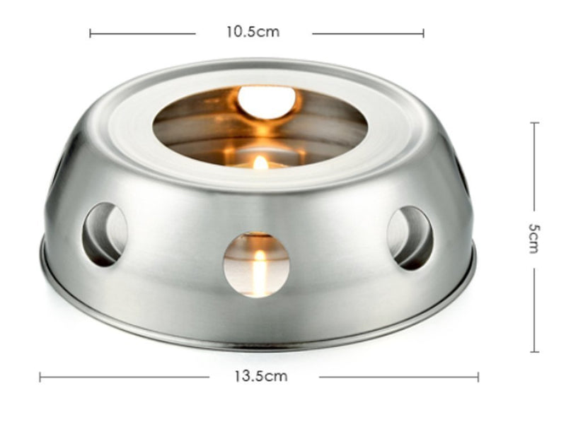 NewNest Australia - zoele Round Base Stainless Steel teapot Holder Candle Heating Device teapot Warmer/Heater Heating Stove 