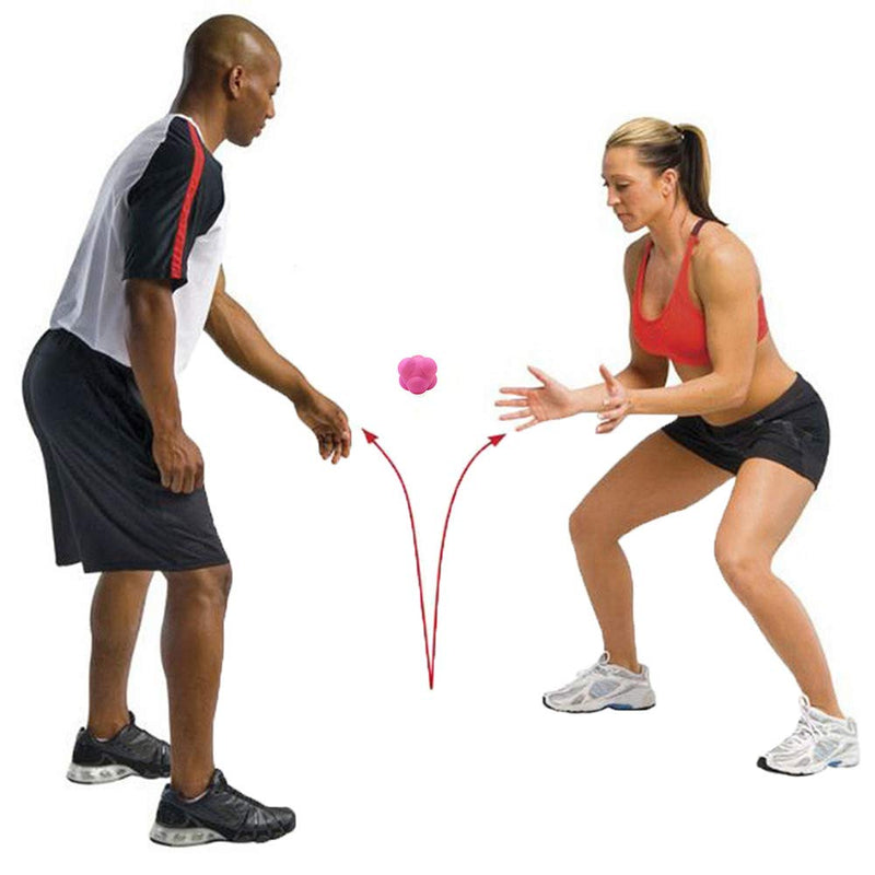 Reaction Ball,Hexagonal Agility Ball for Towards Training Improvement of Hand-Eyereaction and Agility Coordination Reflex Exercise Sports,Can Improve The Concentration of Teenagers and Adults(2 Pcs) - NewNest Australia