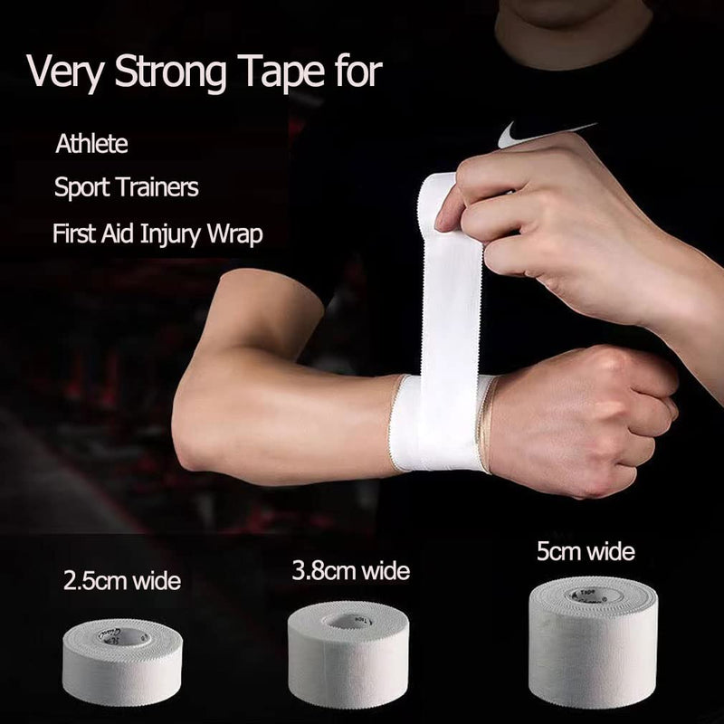 Liangmai Sports Tape White, 4 Rolls Of Tape Set (3.8 Cm X 10 M), Self-Adhesive Tape With Extra Strong Adhesive, Skin-Friendly Tearable Sports Bandage For Handball Football Volleyball All Sports - NewNest Australia