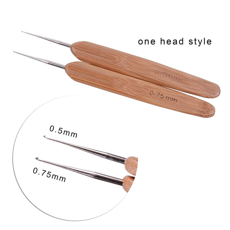 3pcs/set Dreadlock Crochet Hook for Hair Dreadlock Needle Tool for Braid Craft Dread locks Crochet Needles 0.5mm (1 Hook 2 Hooks 3 Hooks) - NewNest Australia