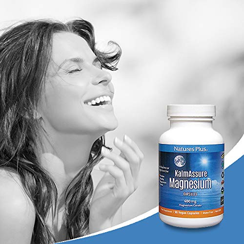 NaturesPlus KalmAssure Magnesium Supplement - 420mg Highly Bioavailable Natural Magnesium Citrate - Energy and Stress Relief for Mind and Body - Vegan, Gluten Free - 120 Capsules - NewNest Australia