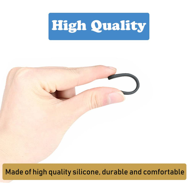 OPUGIT Eyeglass Replacement Temples, Silicone Eyeglass End Tips Ear Sock Pieces Tube Sleeve for Thin Metal Eyeglass Legs, 8 Pairs,Black Black - NewNest Australia