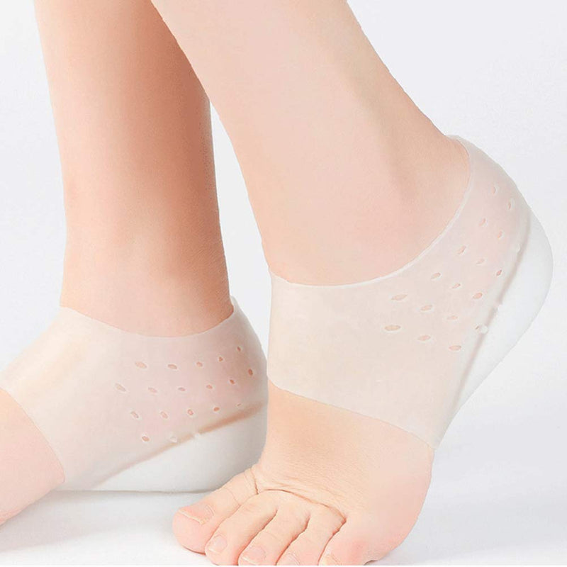 SUPVOX Silicone Raised Insoles Heel Protector Gel Cushion Heel Spur Raise Heel Cushion Heel Sock Foot Care for Women Men 1 Pair (4.5 cm) 4.5 cm - NewNest Australia
