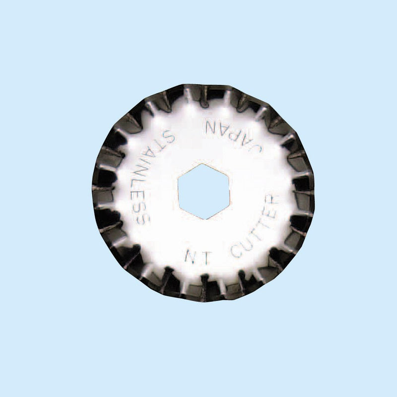NT Cutter 28mm Rotary Wave Blades for Rotary Cutter and Large Fabric Circle Cutter, 2-Blade/Pack, 1 Pack (BW-28P) ROTARY WAVE BLADE - NewNest Australia