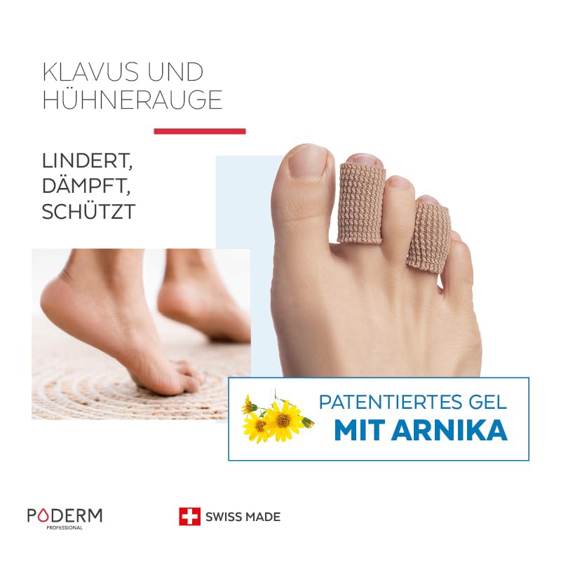 PODERM - TOE PROTECTION CHICKEN EYE/CALLUS GEL ARNICA PATENTED - Instantly relieves pain - Prevents calluses from forming - 100% natural active ingredients - Proven effectiveness - Swiss Lab size S - NewNest Australia