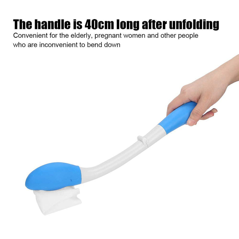 Foldable Toilet Aids Wiper, Long Handle Easywipe Bottom Wiper for Elderly, Soft Touch Comfort Self Wipe Assist Holder, Folding Personal Hygiene Aid to Assist Wiping - NewNest Australia