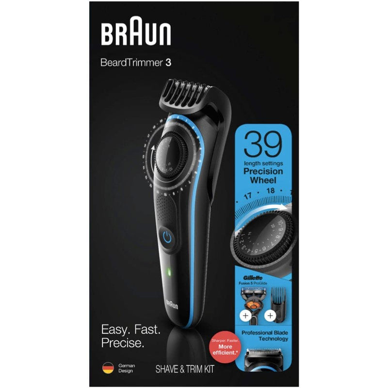 Braun - 81705178 - BT3240 Beard and Hair Trimmer, 39 Length Settings, Black/Blue Single - NewNest Australia