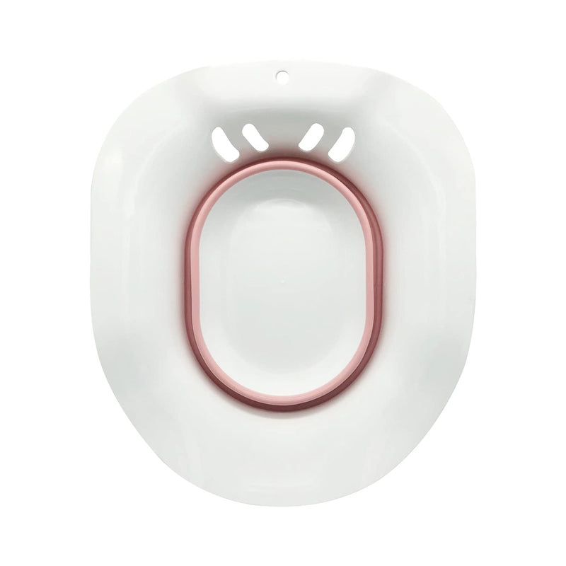 Funmi Foldable Sitz Bath for Toilet & Bidet for Use Over Toilet - Yoni Steam Seat Fits Universal Toilets and Commode - Collapsible Sitz Bath - Pink - NewNest Australia