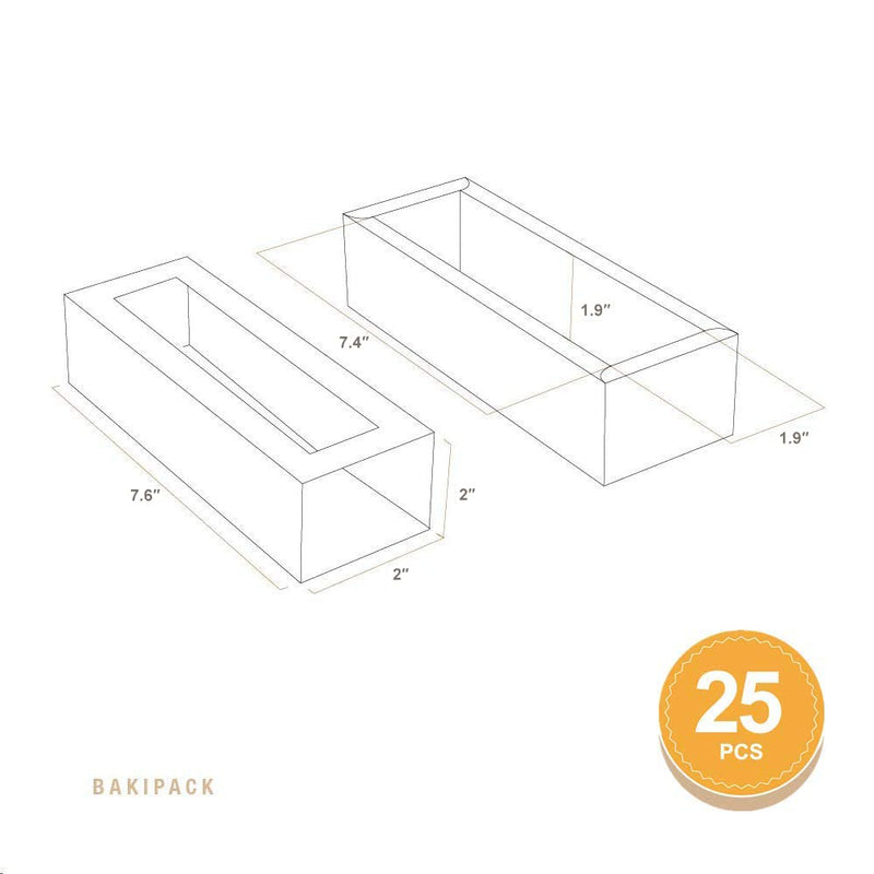 BAKIPACK 25 Macaron Boxes for 6 Macarons Gold Macaron Boxes with Interior Measurement 7.3" x 1.9" x 1.9" Macarons Gift Box with Clear Window (without Macaron inside) - NewNest Australia