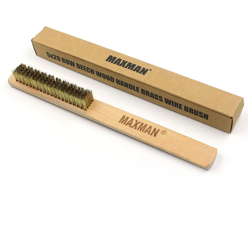 Brass Brush,Soft Brass Bristle Wire Brush,Wire Scratch Brush with 10" Beechwood Handle,3Pcs 2 - NewNest Australia