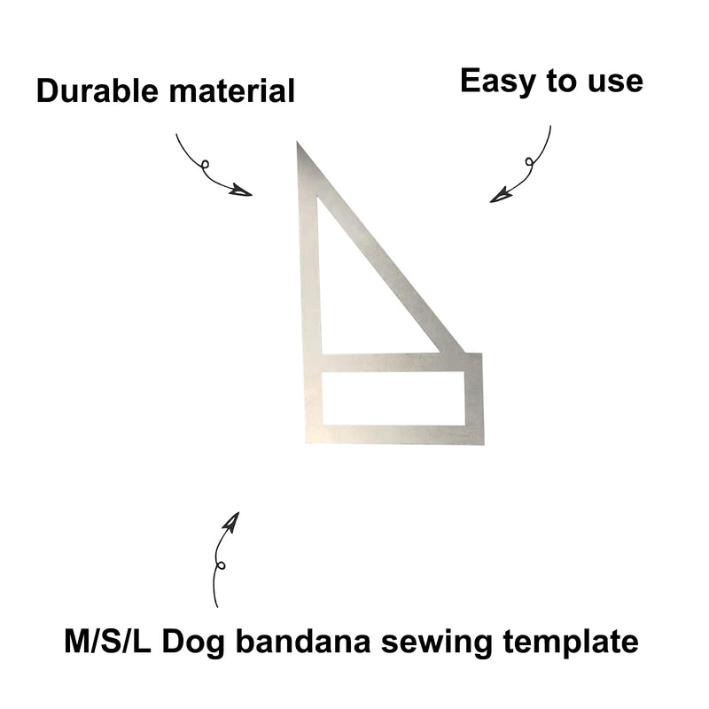 PIAOLGYI 3 Pcs M/S/L Reversible Dog Bandana Sewing Template Set DIY Craft Dog Bib Pattern for Small/Medium/Lager Size Dogs,Dog Scarf Sewing Quilting Stencil Triangle - NewNest Australia