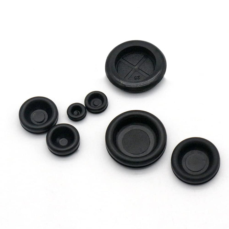 Vrupin 188 Pieces Closed Rubber Grommet Firewall Solid Closed Hole Plug Assortment Kit for Wire Electrical Appliance Plumbing - NewNest Australia