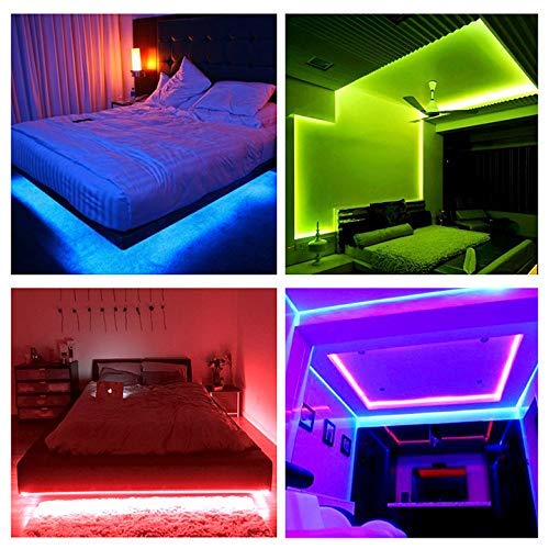 DAYBETTER Led Lights 30ft, Led Strip Lights with Remote and Power Supply Flexible, RGB Color Changing Led Lights for Bedroom Kitchen Home Party M - NewNest Australia
