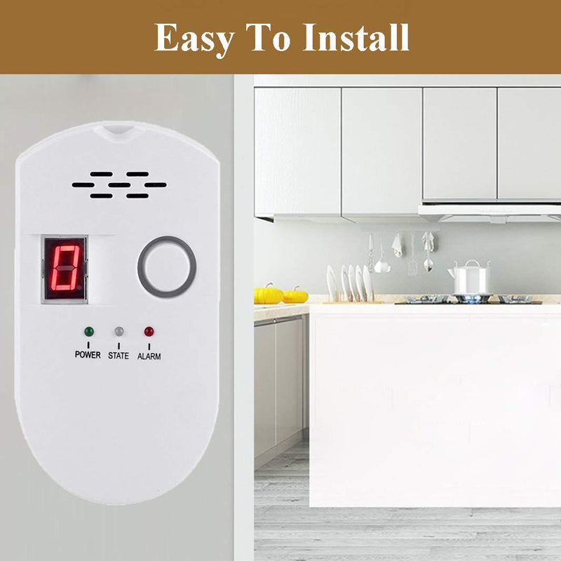 Natural Gas Detector, Propane Detectors for Home,Natural Gas Propane Leak Alarm for Home Kitchen, High Sensitivity Natural Gas Propane Leak Detection White - NewNest Australia