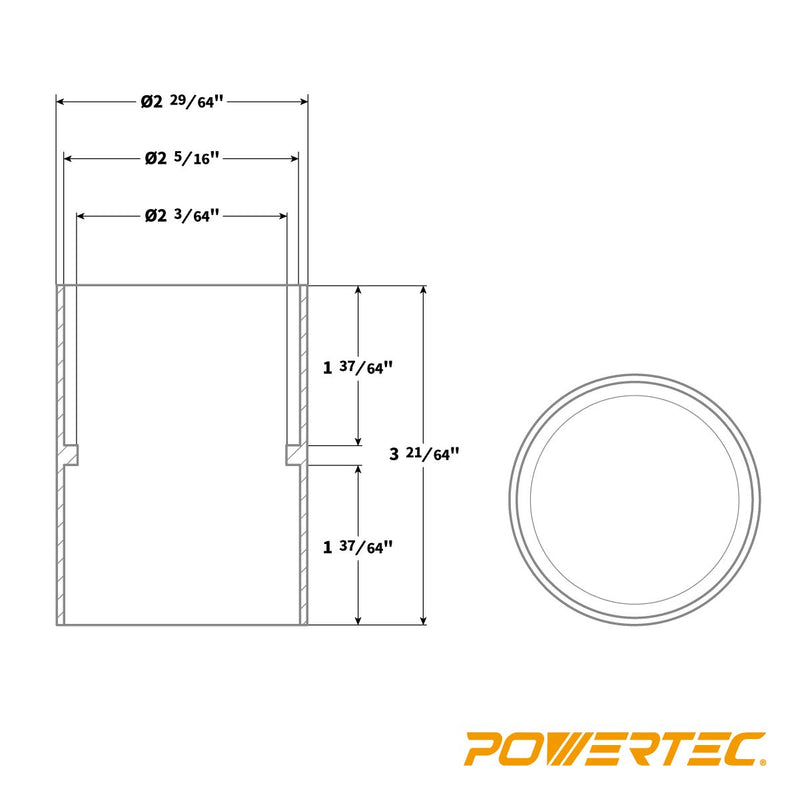 POWERTEC 70181 Union Hose & Splice, 2-1/4" - NewNest Australia