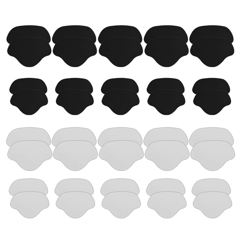20 Pairs of Sneaker Repair Patch, Shoe Heel Repair Patch, Heel Protection for Shoes, Heel Pad Trainers, for Too Large Shoes (Black + White) - NewNest Australia