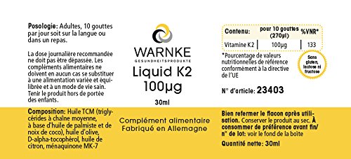 Vitamin K2 drops 100μg - Menaquinone MK-7 - all-trans - 30ml | Warnke vital substances - NewNest Australia