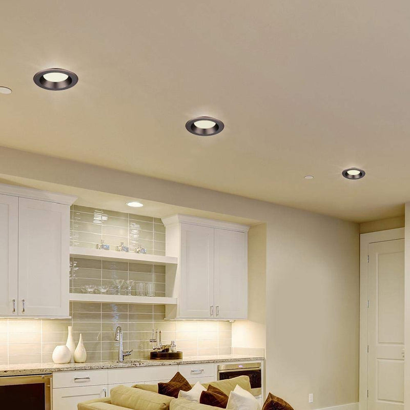 4 in. 3000K Soft White Integrated LED Recessed CEC-T20 Baffle Trim in Bronze Bronze Trim 4 inch - NewNest Australia