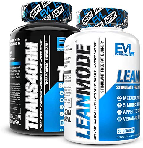Evlution Nutrition Trans4ormation Mode Stack Trans4orm (60 Serving), Lean Mode (50 Serving) Weight Loss Diet Kit, Diet Pills for Men and Women - NewNest Australia