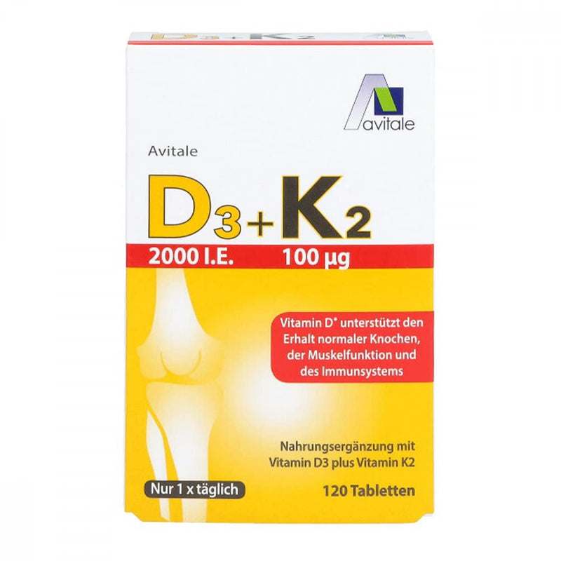 D3+K2 2000 IU+100 µg tablets 120 pcs - NewNest Australia
