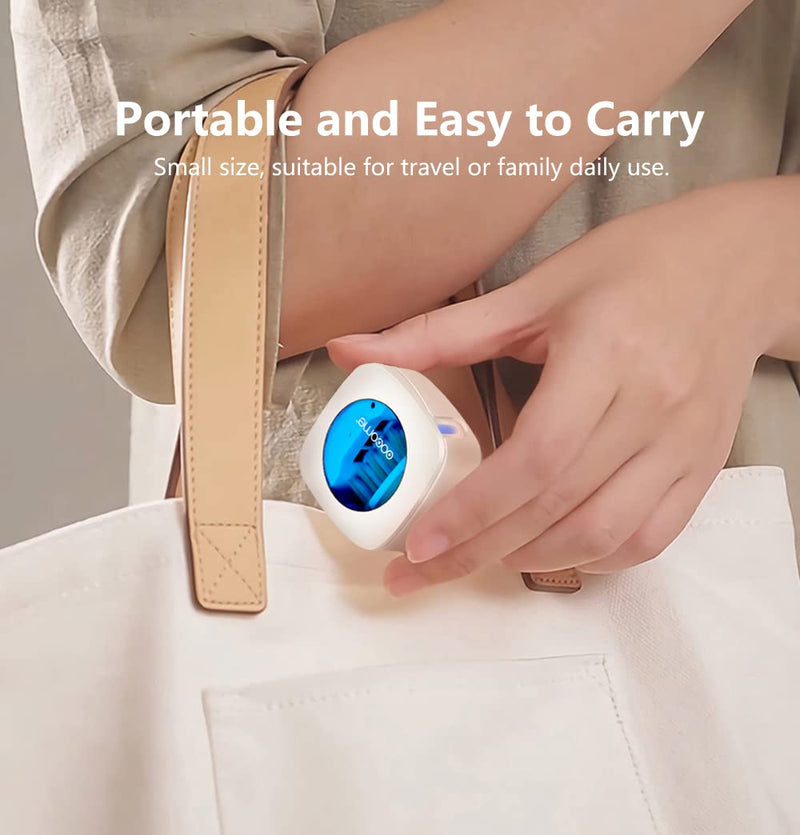 OOCOME Portable Deep UV Toothbrush Sanitizer Case Toothbrush Sanitizer Holder Organizer Case Toothbrush Cleaner Holder with Sticker free Punching for Travel and Family Use (2 Packs) 2 Packs - NewNest Australia