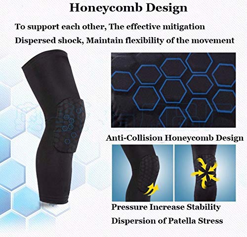 Breathable Basketball Shooting Sport Safety Kneepad Honeycomb Pad Bumper Brace Kneelet Protective Knee pads rodilleras Medium White - 1 Pair - NewNest Australia