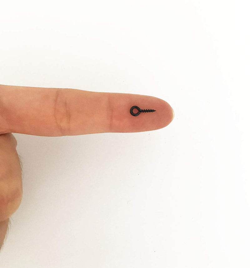 Small Mini Screw Eyes Pin Hook for Jewelry Making, Cork Bottles,Resin, Bead, Tiny Eyelets Hook Screws Ring Black (250 PCS) - NewNest Australia