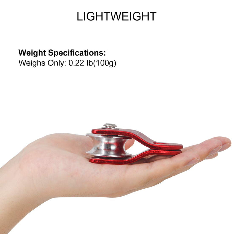 NewDoar CE Certified 20kN Micro Pulley Fixed Side Trolley for Climbing, Rescue Lifting,Hitch Tending One Unit (20KN Pulley Red) - NewNest Australia