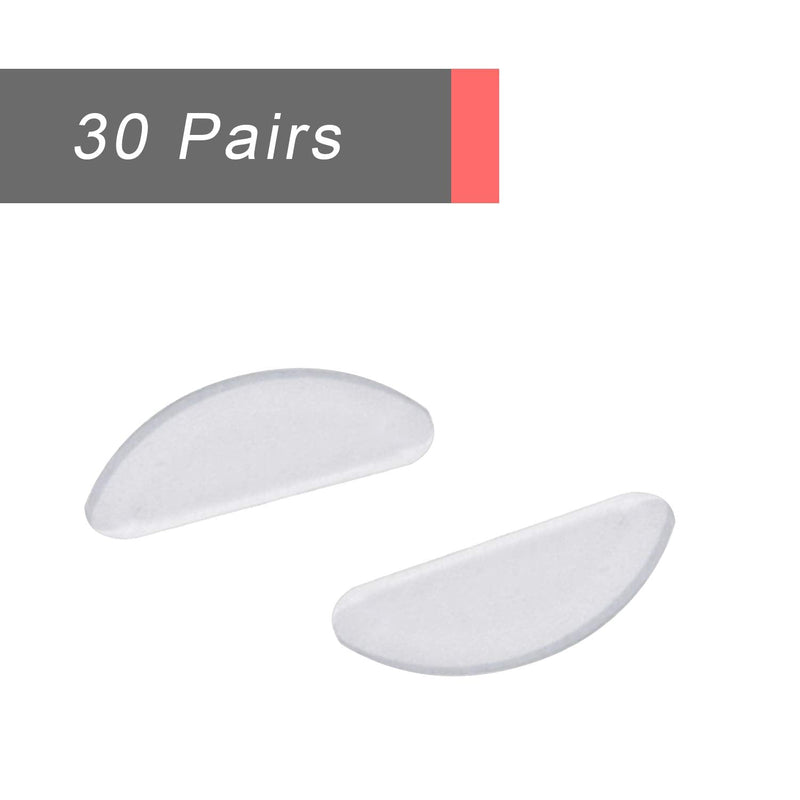 NEPAK 30 Pairs of Adhesive Nose Pads Glasses Pads & Non-Slip Silicone Glasses Pads for Glasses Sunglasses (1 mm, Transparent) Transparent - NewNest Australia