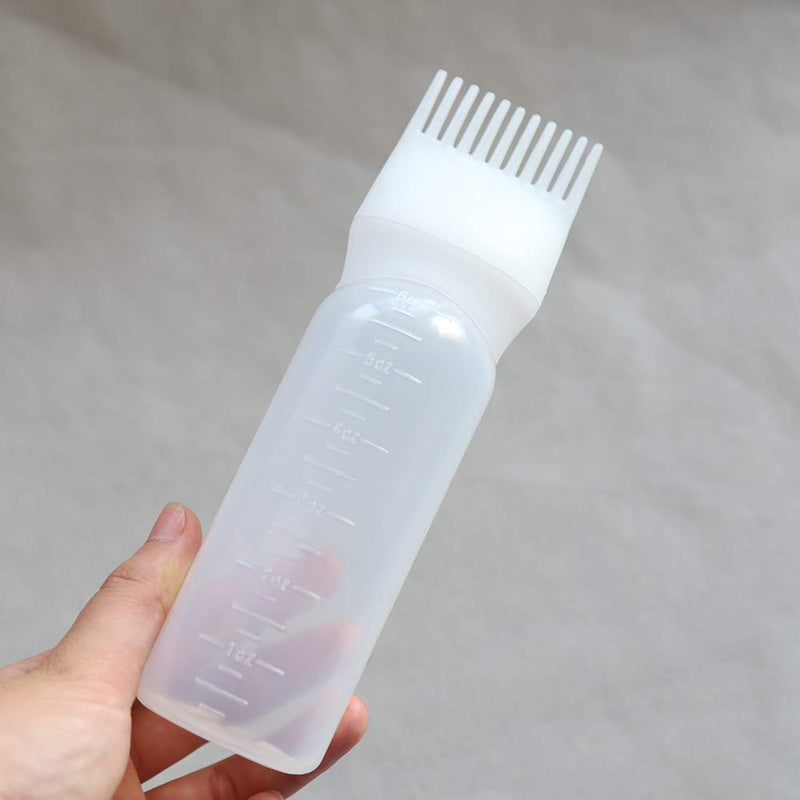 Towarm Blue White Purple 3pieces Comb Applicator Bottle 6 Ounce Bottle Comb with Graduated Scale for Hair Dye Coloring Scalp Treatment Essential (3pcs) - NewNest Australia