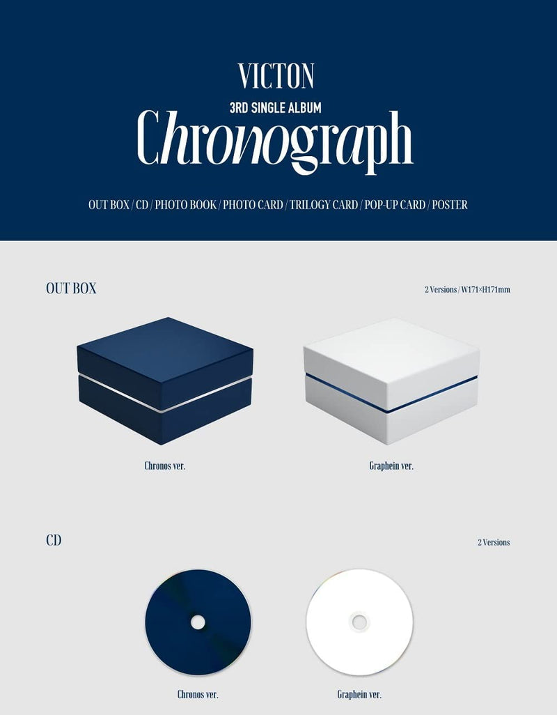 VICTON - Chronograph [Chronos ver.] (3rd Album) Album+Pre Order Limited Benefits+CultureKorean Gift(Decorative Stickers,Photocards) - NewNest Australia