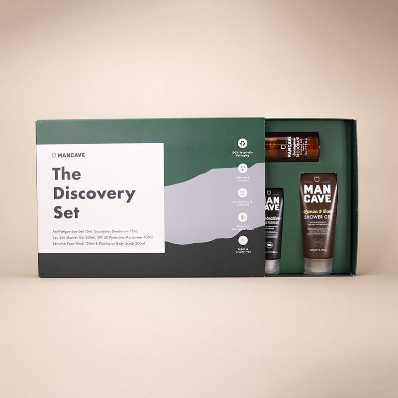 ManCave Discovery Gift Set - 6 Natural Grooming Essentials - For Men - NewNest Australia