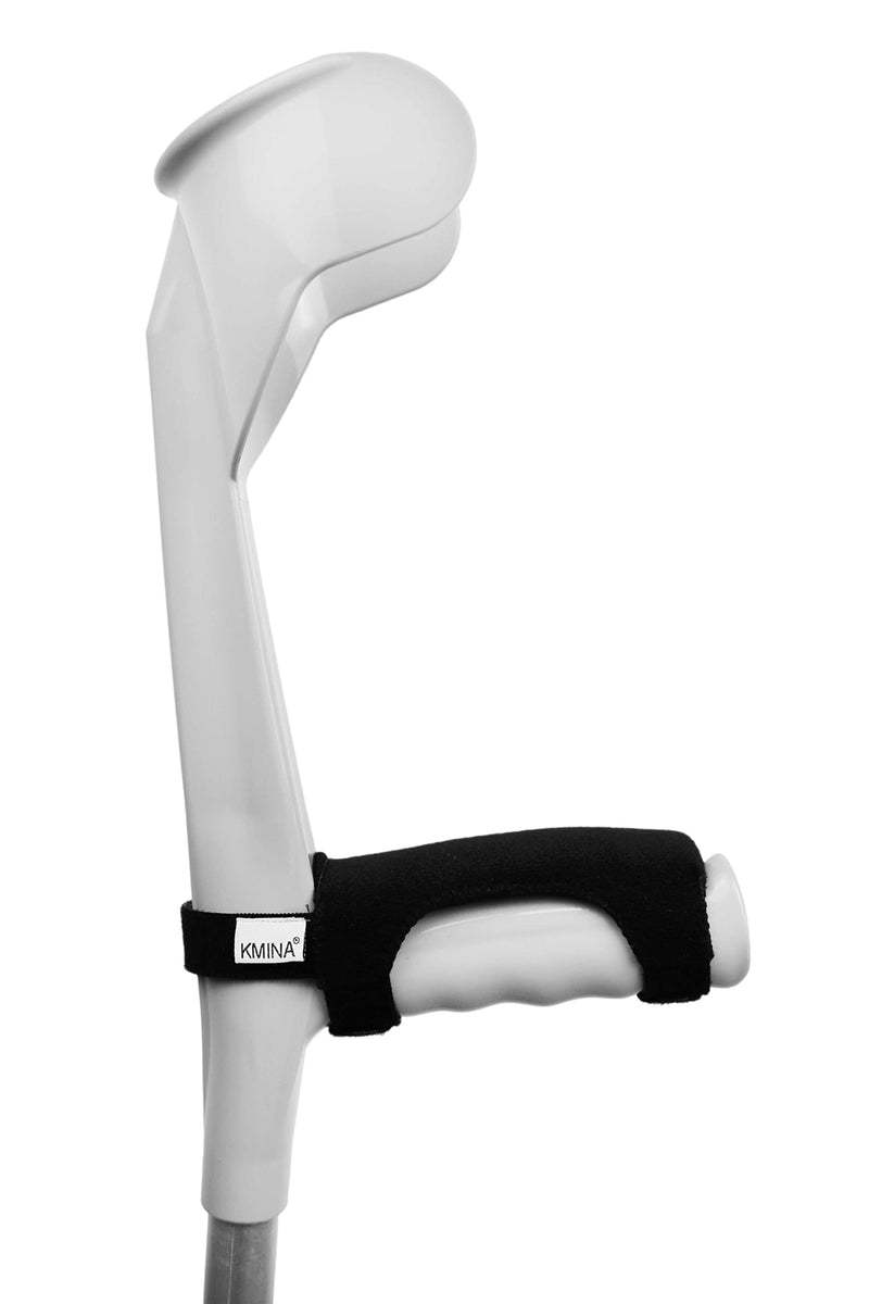 KMINA - Crutches Handles Pads (x2 Units), Crutches Soft Grip, Crutch Handle Covers Padded, Crutches Pads for Adults, Crutch Pads Memory Foam, Crutches Padding Handles - Made in Europe 2 units - NewNest Australia
