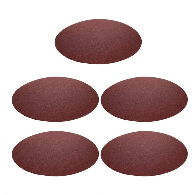 Fielect 5Pcs 12" PSA Sanding Discs 100 Grits Adhesive Back Sandpaper Adhesive Back Sanding Disc Flocking Sandpaper Random Orbital Sander Paper - NewNest Australia