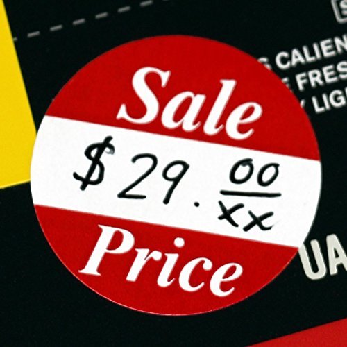 Hybsk Red"Sale Price" Labels, Discount Stickers 1.5 Inch Total 500 Labels Per Roll (1.5" Sale Price) 1.5" Sale Price - NewNest Australia