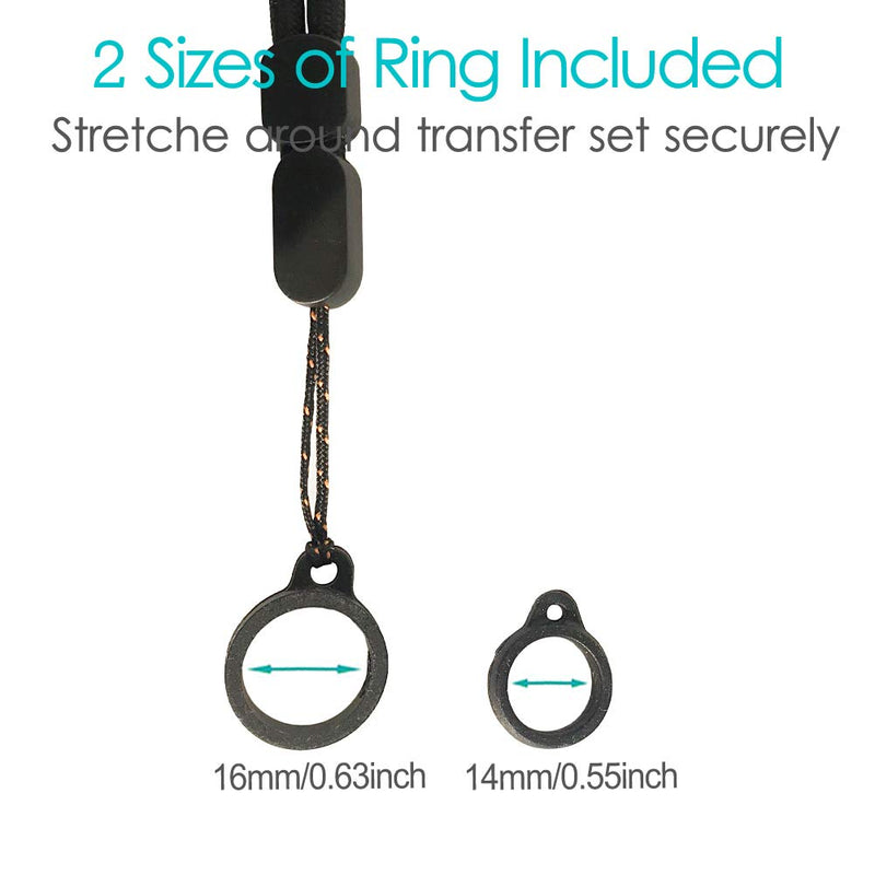 Peritoneal Dialysis Transfer Set Holder Adjustable Length Secure PD Accessories Durable (2PCS Lanyards + 4PCS Silicone Rings) - NewNest Australia