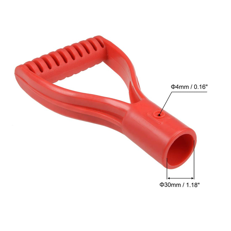 uxcell Shovel D Grip Handle, 30mm Inner Dia PVC for Digging Raking Tools Red 2Pcs - NewNest Australia