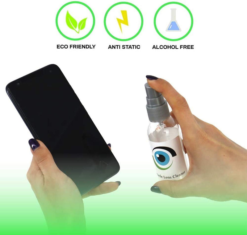 Leader Liquid Lens Cleaner 3 x 59ml / 3 x 2 Fl oz Bottles Eyeglasses, Glasses, Cameras and Other Lenses - Alcohol Free Cleaning Solution Spray - Suitable for All Coatings by Sports World Vision - NewNest Australia