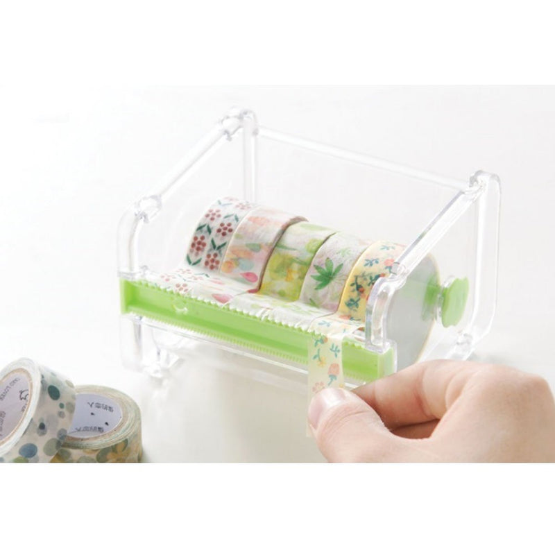 2pcs HomDSim Washi Tape Dispenser Cutter,Roll Tape Holder Organizer,Masking Tape Desktop Tape DIY Sticker Roll Tape Cutter Holder Storage,Washi Tape Box Green - NewNest Australia
