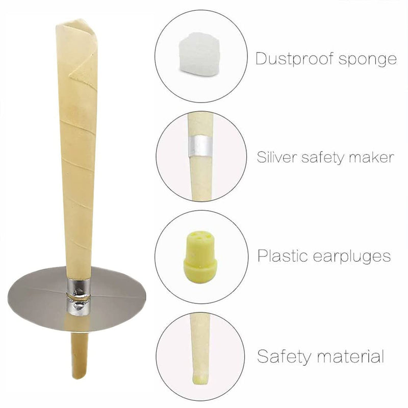 SIOPPKIK Pack of 10 Ear Candles, Ear Candles, Ear Candles, Ear Wax, Ear Candles for Cleaning, Ear Cleaner for Cleaning with 5 Protective Discs - NewNest Australia