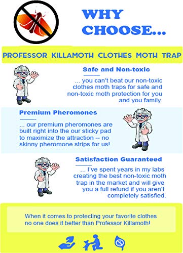 NewNest Australia - Clothes Moth Traps 6 Pack | Child and Pet Safe | No insecticides | Premium Attractant | Protect Clothes, Sweaters, Wool, Carpet | Safe Moth Killer 