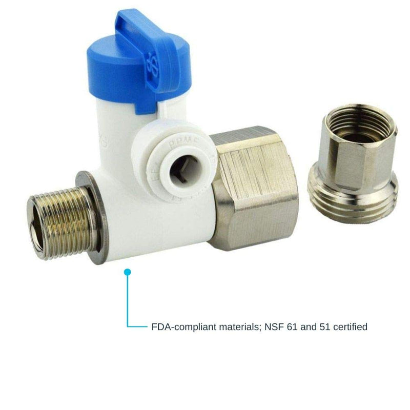 John Guest Speedfit ASVPP5LF-US Angle Stop Adapter Valve Plumbing Fitting, 1/2 x 3/8 x 1/4 Inch - NewNest Australia