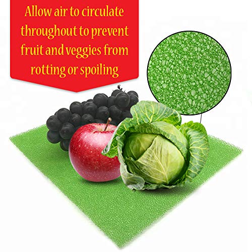 NewNest Australia - Dualplex Fruit & Veggie Life Extender Liner for Fridge Refrigerator Shelves, 15 x 24 Inches (2 Pack) – Extends The Life of Your Produce & Prevents Spoilage 