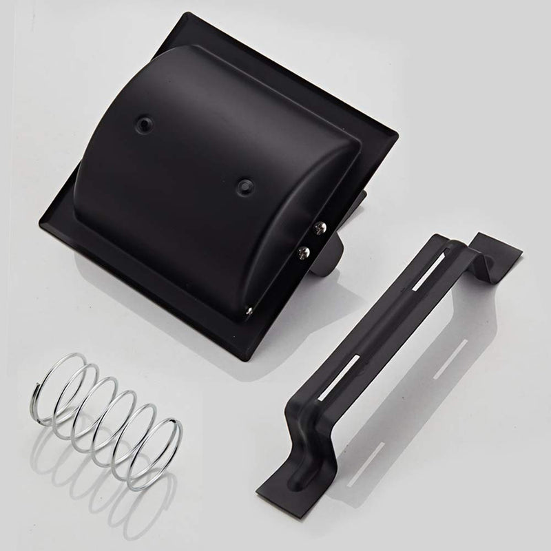 Black Recessed Toilet Paper Holder, Wall-Mounted Tissue Paper Holder Stainless Steel Toilet Paper Holder for Bathroom Accessories, Rear Mounting Bracket Included - NewNest Australia