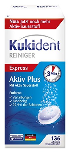 Kukident Aktiv Plus value pack/savings pack denture cleaning tablets denture cleaner 544 cleaning tablets (4 x 136 pieces) - NewNest Australia
