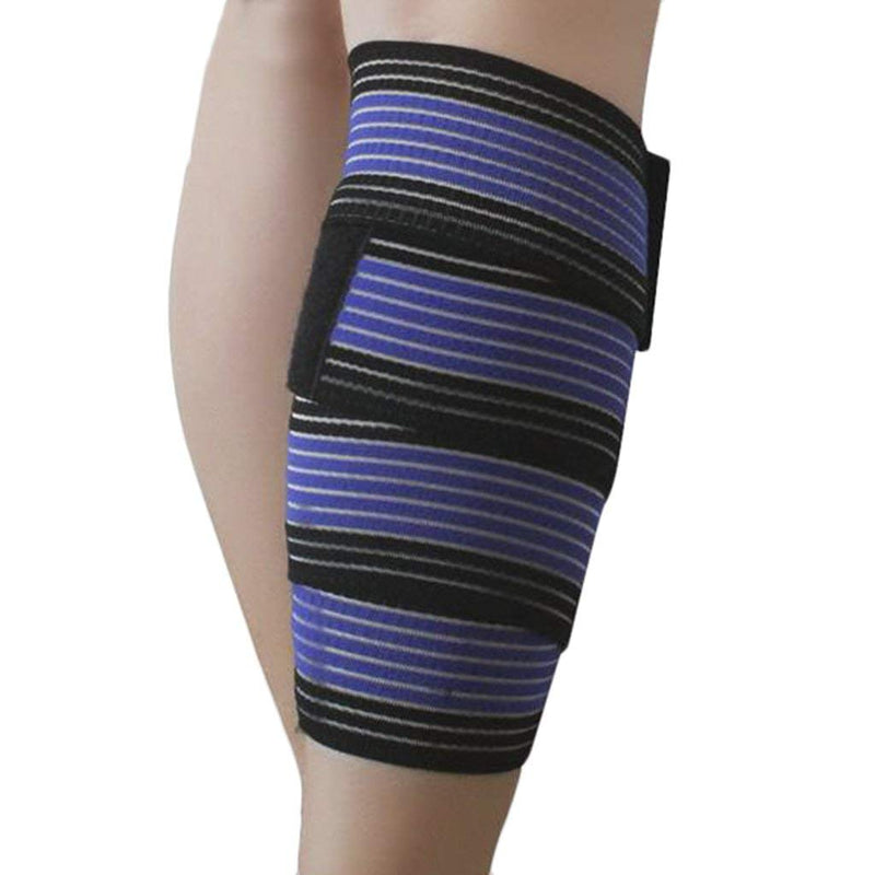 Elastic Wrap-around Calf Splint Support Tape Bandage Outdoor Sports Breathable Compression Leg Sleeves Shin Band Ankle Knee Brace Strap Protector Guard, 1 Pair 2 Pcs - NewNest Australia