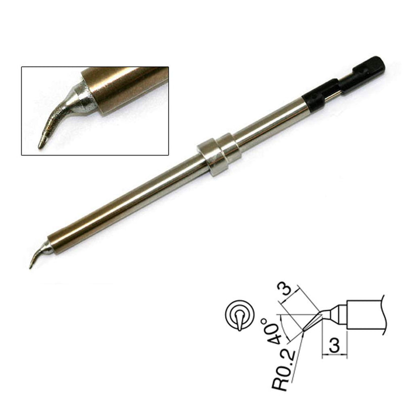 Hakko T30-J R0.2mm/40 deg. x 3mm x 3mm Bent Tip for FM-2032 - NewNest Australia